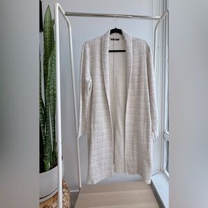 ZARA | Cream Lightweight Duster Coat with Collar S